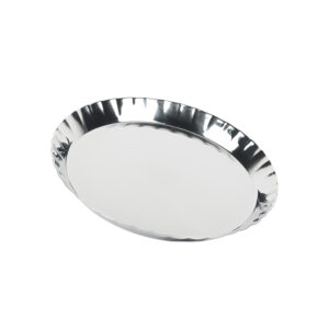 Triply Stainless Steel Plate, Dinner Plate, Ruffled edge, Silver, YC13