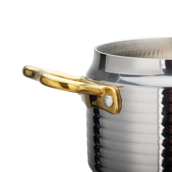 Tirply Stainless Steel Milk pots, with Lid, 3.9 inch YB02 - Image 3