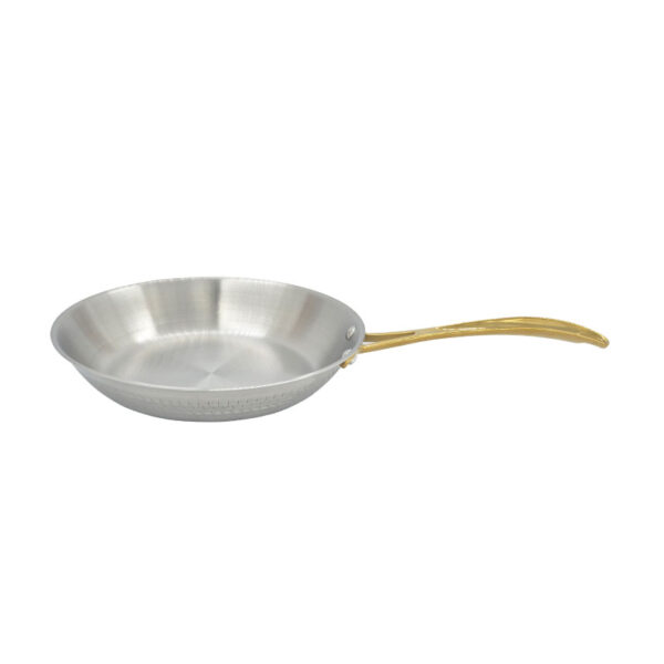 Tri-ply Stainless Steel Frying Pan, Hammered, No coating, 9.45in, YP02 - Image 3