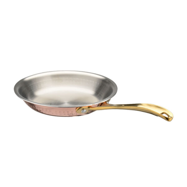 Tri-ply Stainless Steel Frying Pan, Hammered, Coppering, 9.45in, YP03 - Image 3