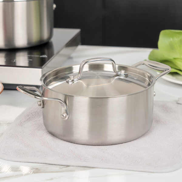 Tri-ply Flying Pans and Pot sets, Cookware Set, 6 piece - Image 5