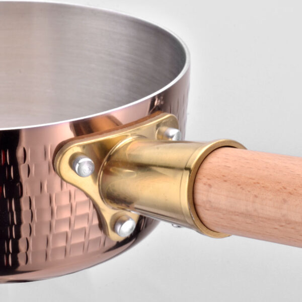 Stainless Steel Yukihira Sauce Pot, Wood Handle, 5.4 inch/18cm YB02 - Image 3