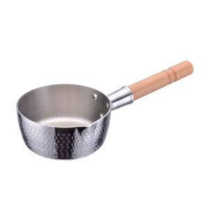 Stainless Steel Yukihira Sauce Pot, Wood Handle, 5.4 inch/18cm YB02